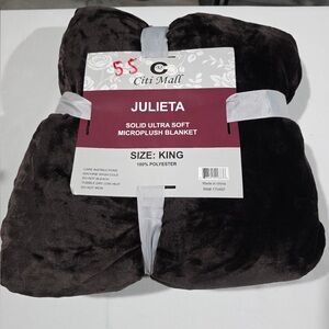 Solid Ultra Soft Microplush Blanket - King, Brown